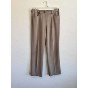 Croft & Barrow Stretch Women's Brown Straight Leg Knit Dress Pants Pockets 8
